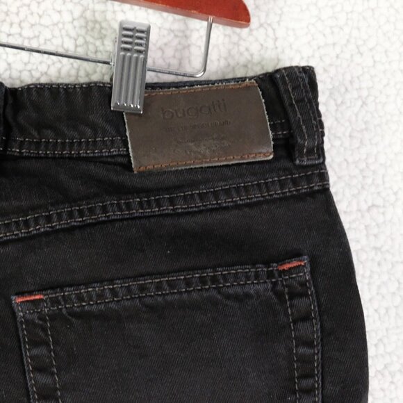 Bugatti Jeans Mens 32X30 Black Regular Fit Straight Leg Stretch Denim - Picture 5 of 9